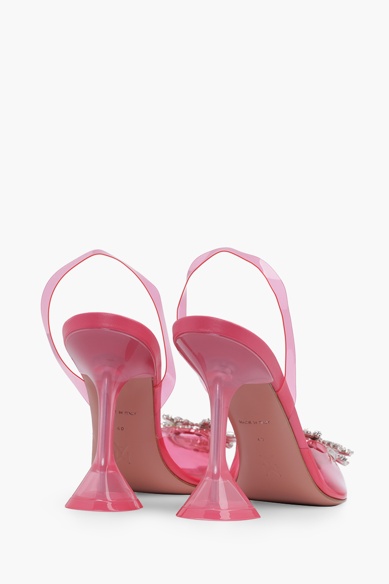 AMINA MUADDI Women Begum Glass Slingback PVC Pumps 95mm in Bubble Gum 2