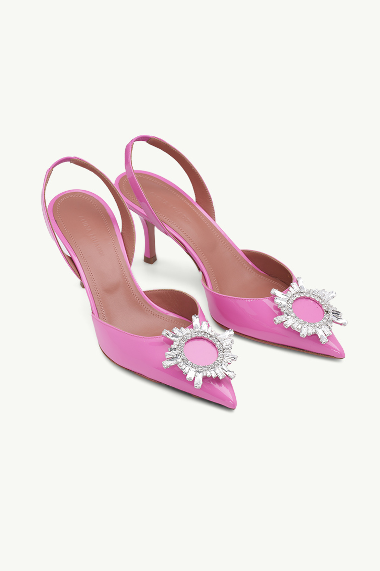 AMINA MUADDI Women Begum Slingback Pumps 70mm in Pink Patent 1