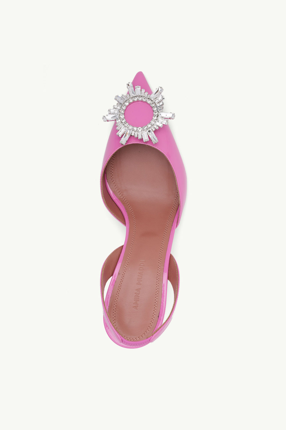 AMINA MUADDI Women Begum Slingback Pumps 70mm in Pink Patent 3