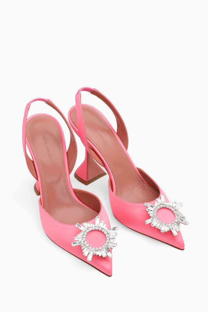 AMINA MUADDI Women Begum Slingback Pumps 95mm in Bubble Satin 1