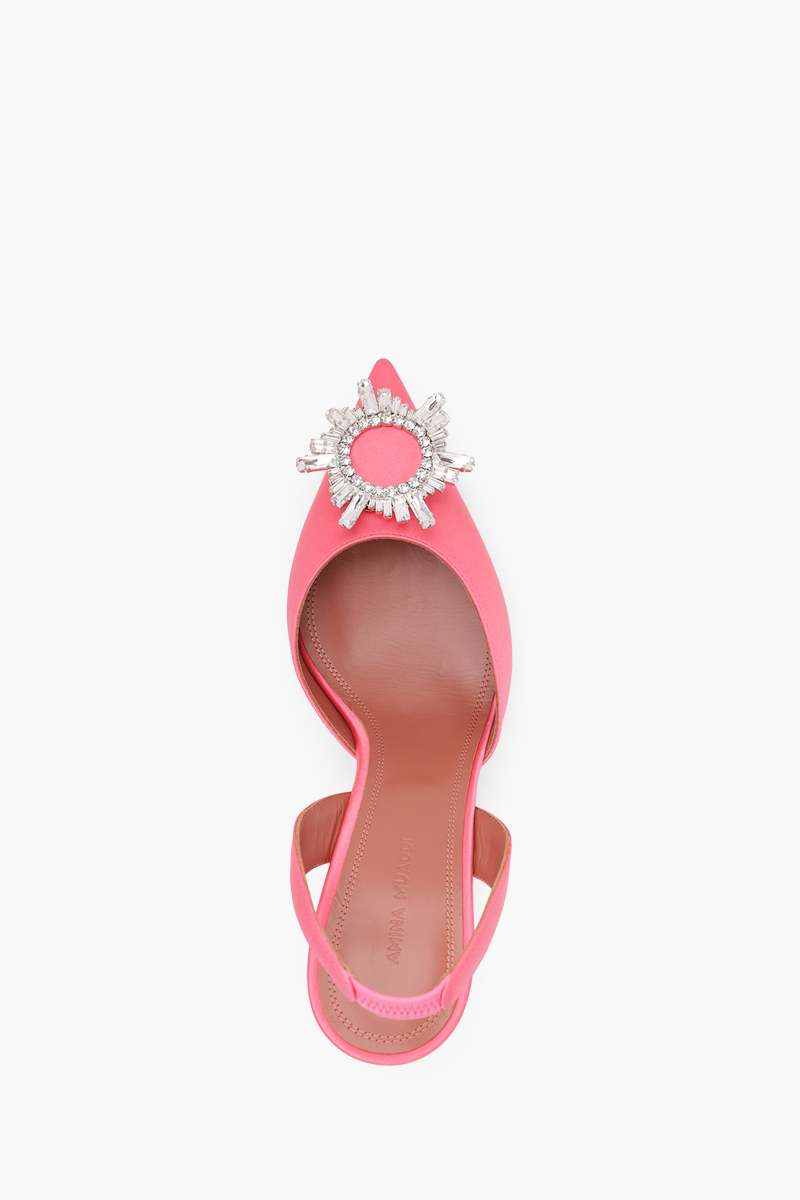 AMINA MUADDI Women Begum Slingback Pumps 95mm in Bubble Satin 3