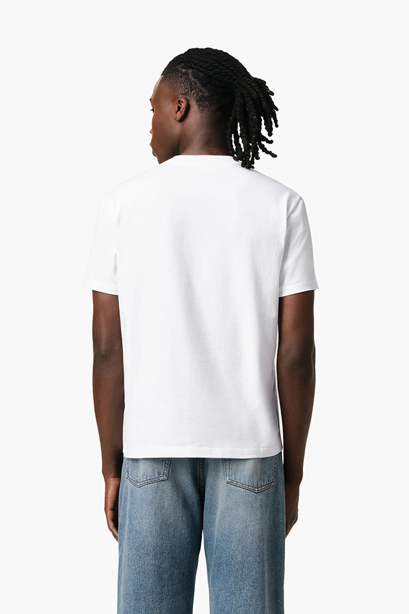 AMI Unisex Ami De Coeur T-shirt in White Organic Cotton Jersey 2