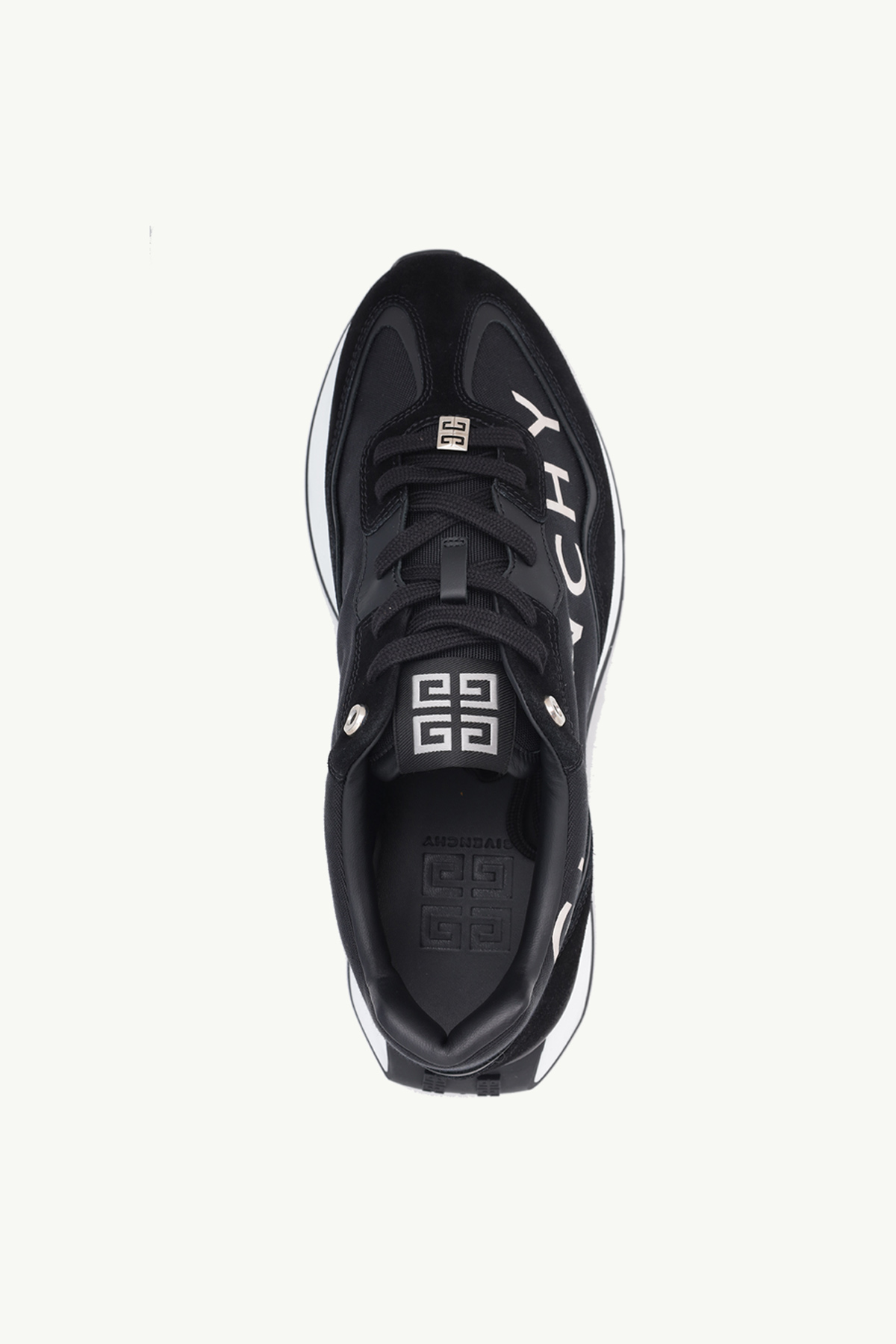 GIVENCHY Men GIV Runner Sneakers in Black/White Suede x Nylon 3