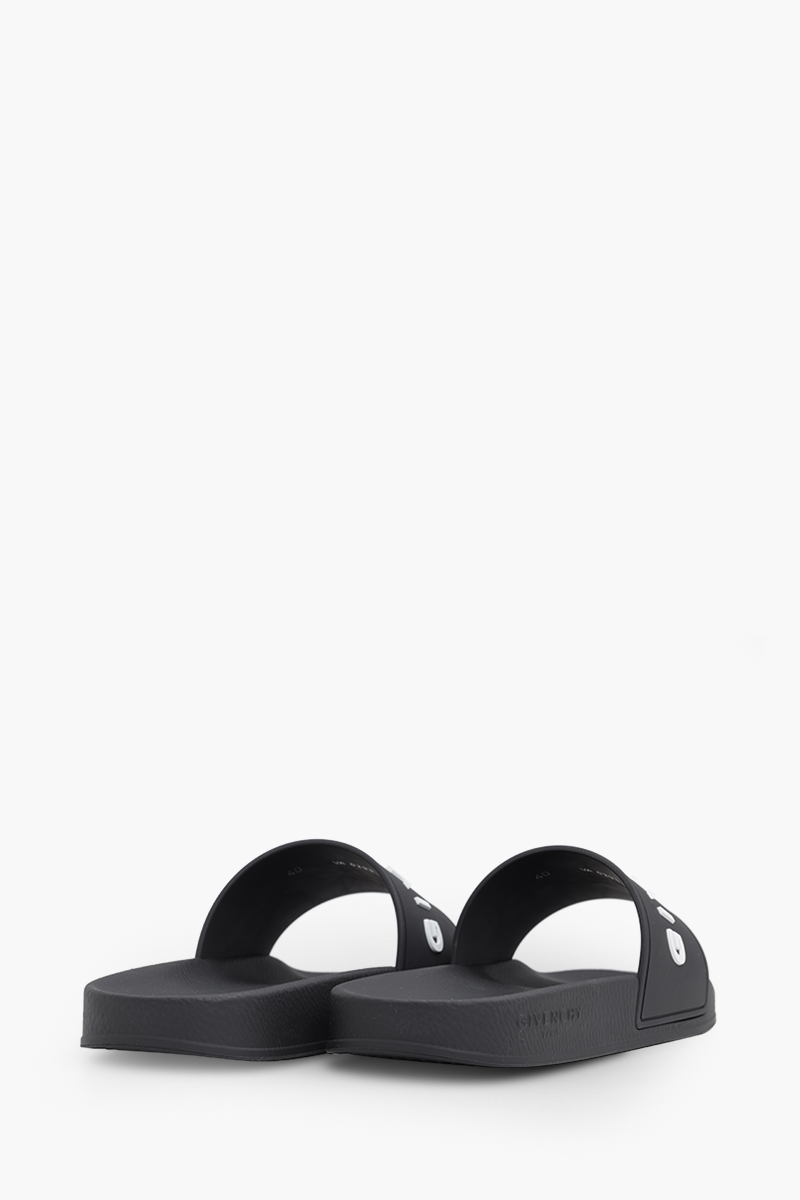 GIVENCHY Men Logo Slides in Black Rubber 2