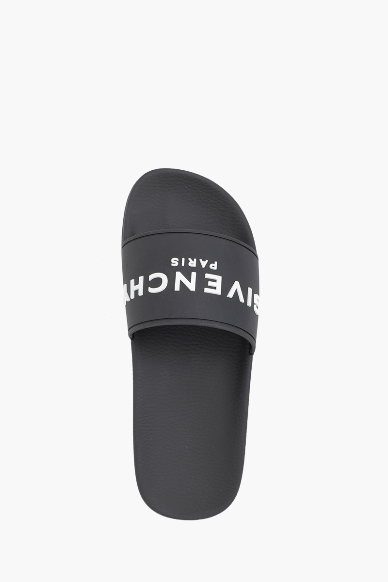 GIVENCHY Men Logo Slides in Black Rubber 3