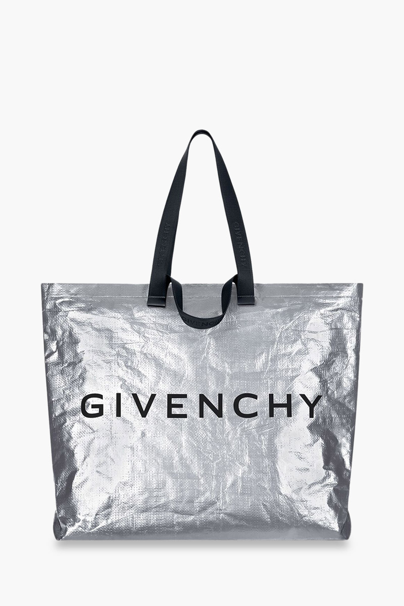 GIVENCHY Oversized G Shopper Shoulder Bag in Silver 0