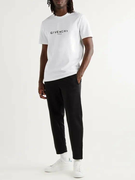 GIVENCHY Men Distressed Logo T-Shirt in White 4