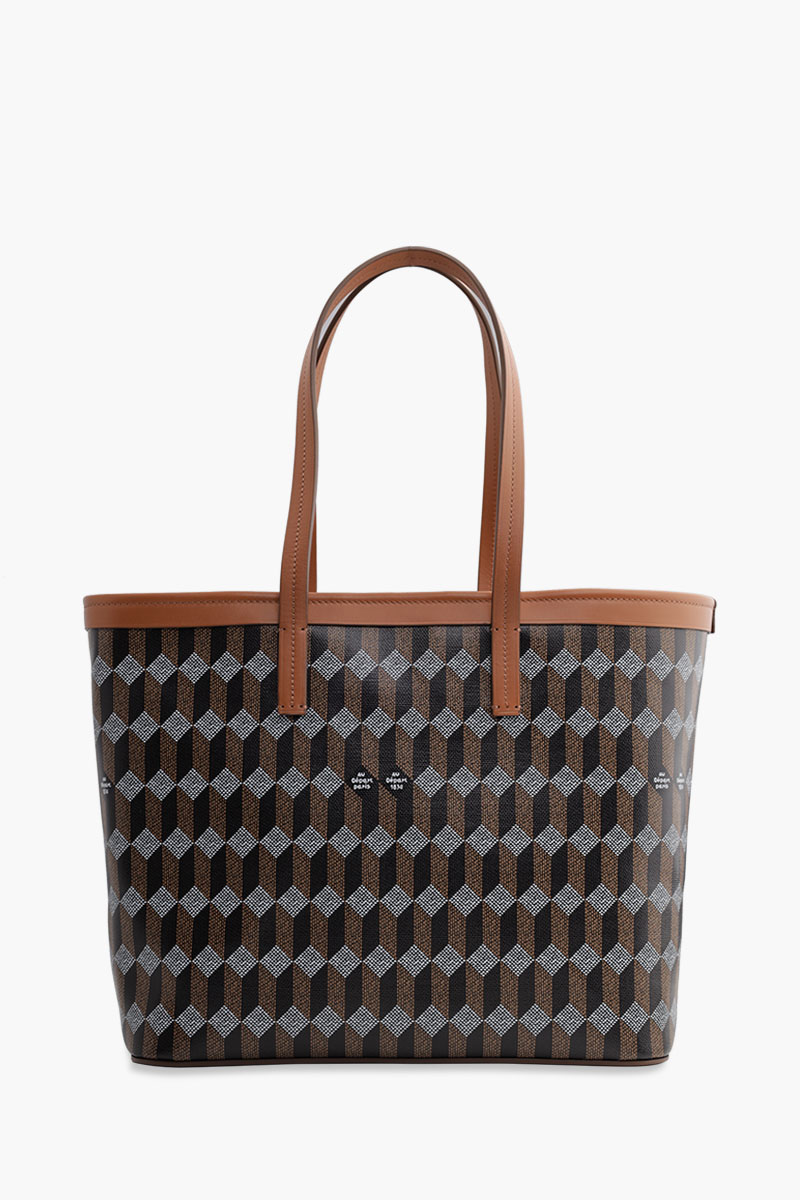 AU DEPART Horizontal La Roquette Monogram Tote Bag in Cognac Multicolor Reflective Jacquard 1