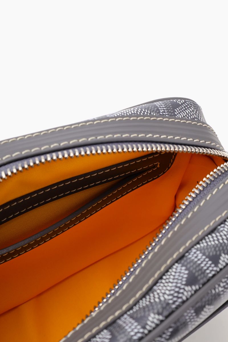 GOYARD Cap Vert PM Bag in Grey Goyardine Canvas & Cervon Calfskin 3