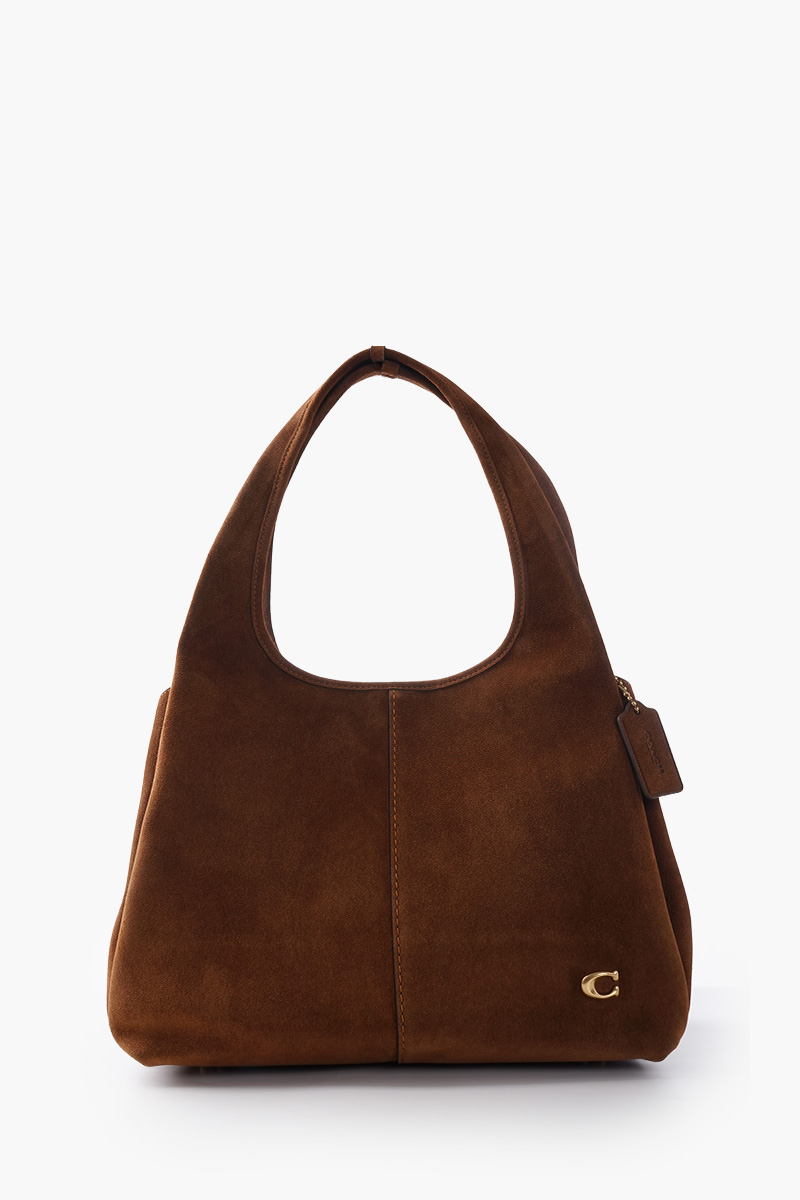 COACH Lana Shoulder Bag in Warm Brown Suede 0