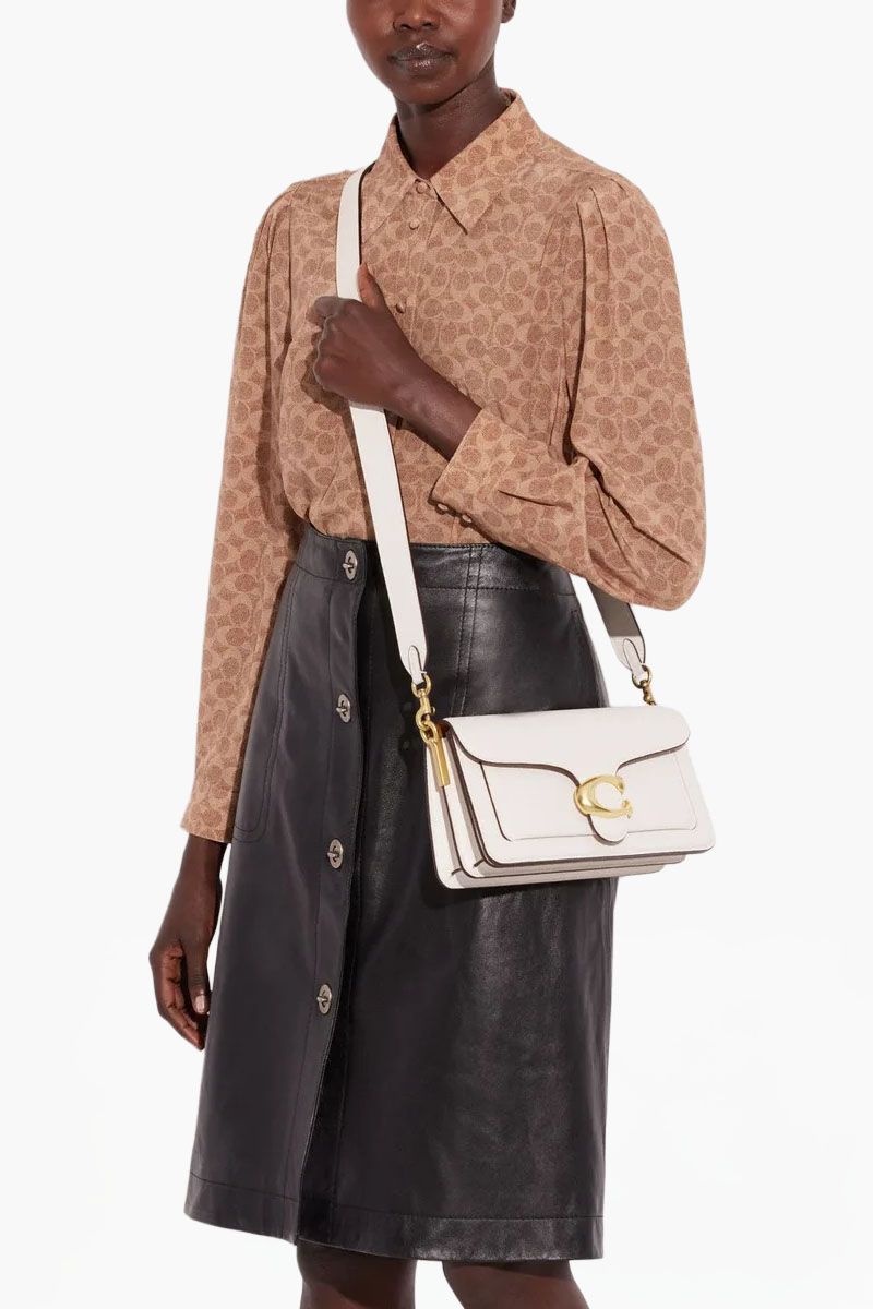 COACH Tabby Shoulder Bag 26 in Chalk Pebble Leather 3