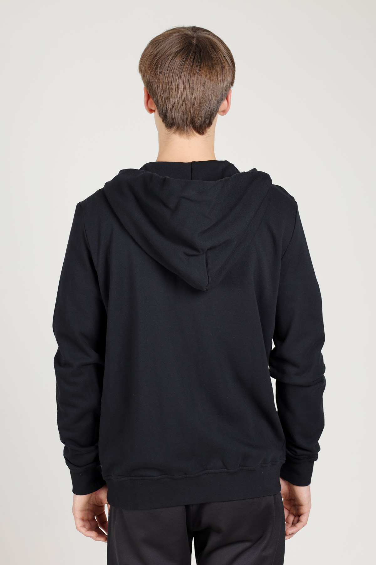 RICK OWENS x CHAMPION Men Embroidered Logo Jacket in Black with Hoodie 2