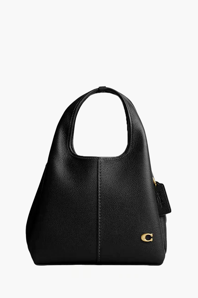 COACH Lana 23 Shoulder Bag in Black GHW Pebble Leather 0