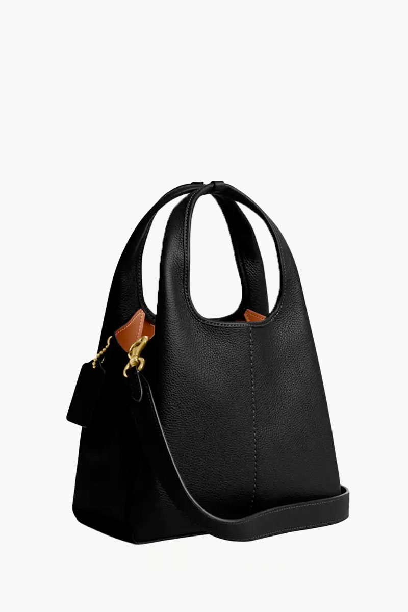 COACH Lana 23 Shoulder Bag in Black GHW Pebble Leather 1
