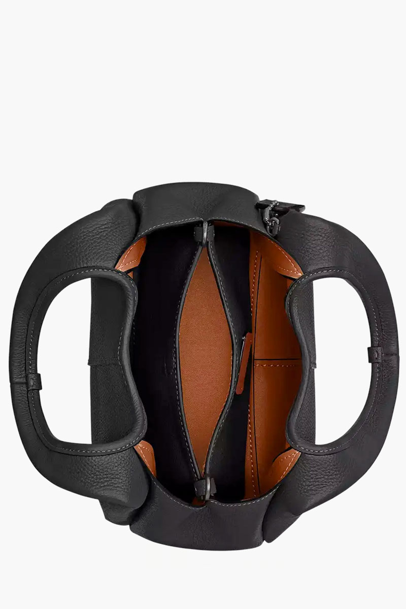 COACH Lana 23 Shoulder Bag in Black GHW Pebble Leather 2