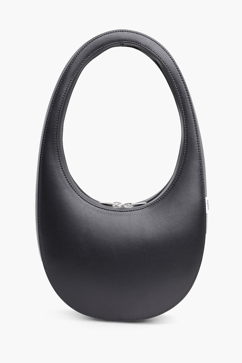 COPERNI Swipe Oval-Shaped Bag in Black Calf Leather 1