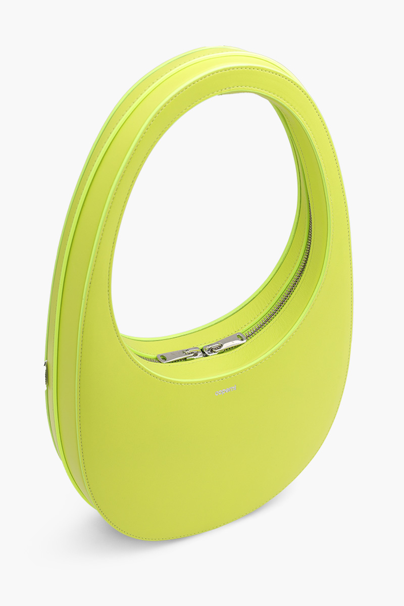 COPERNI Swipe Oval-Shaped Bag in Lime Green Calf Leather 2