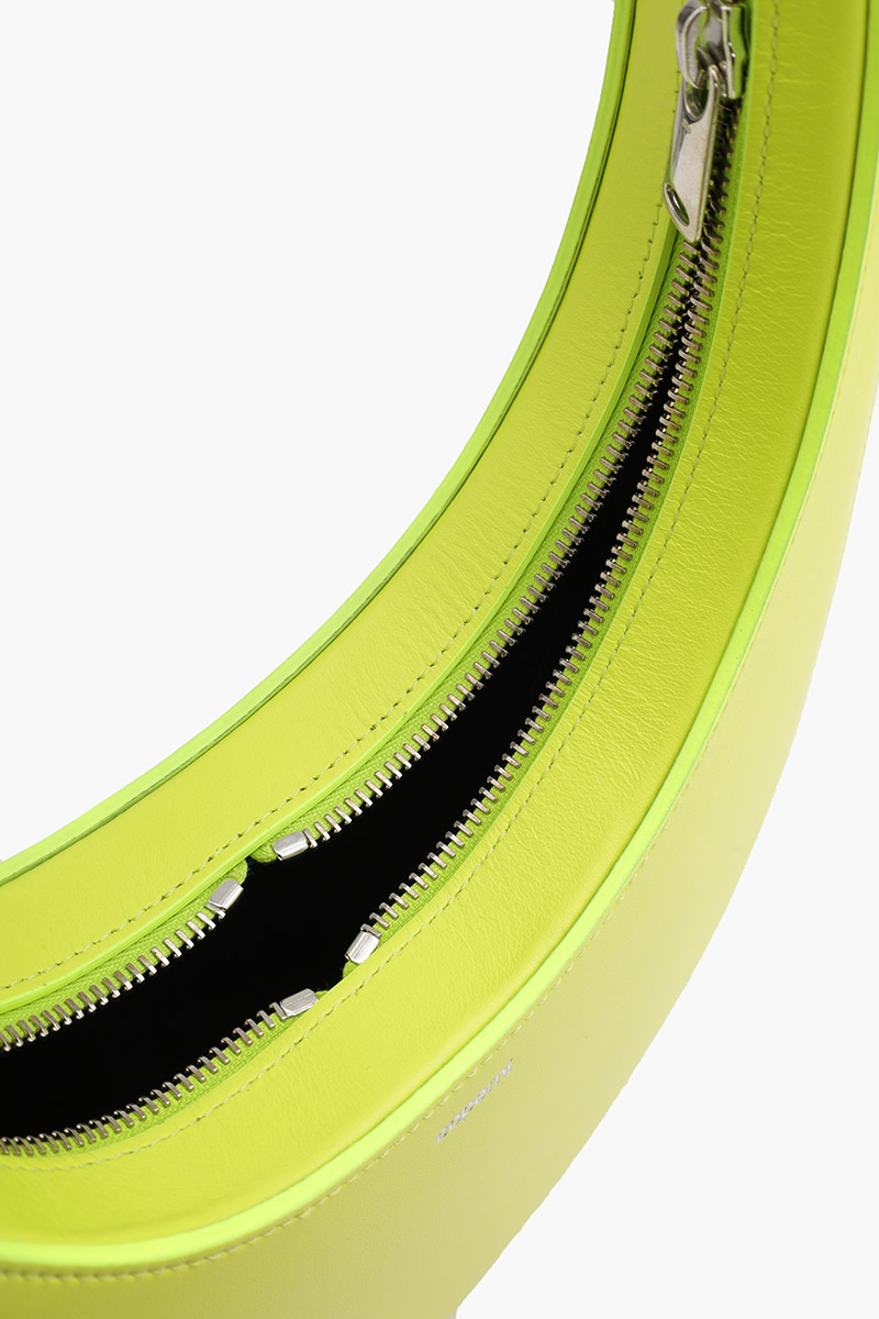 COPERNI Swipe Oval-Shaped Bag in Lime Green Calf Leather 3