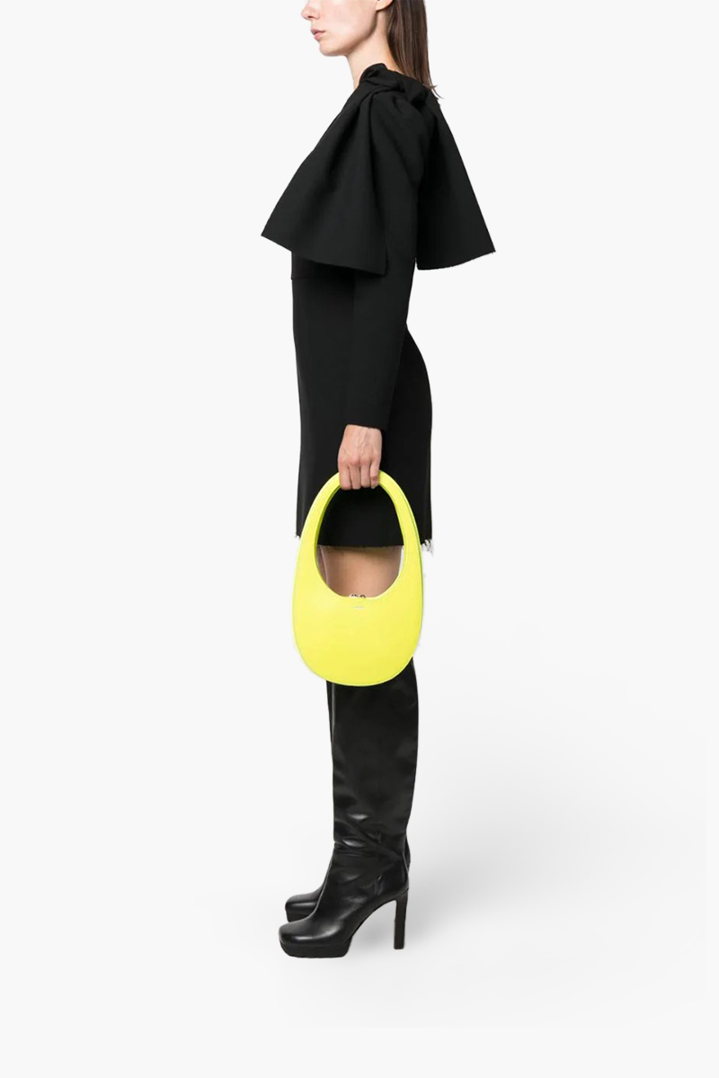 COPERNI Swipe Oval-Shaped Bag in Lime Green Calf Leather 4