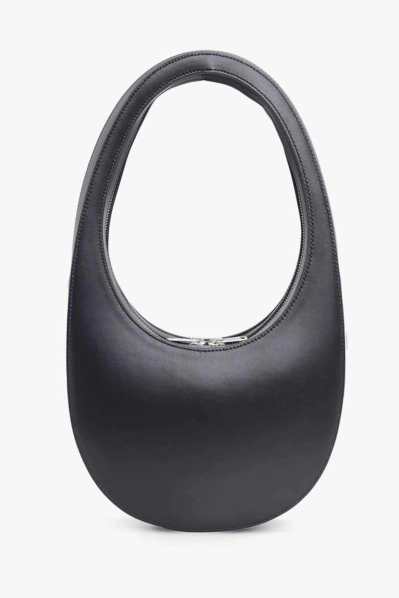 COPERNI Swipe Oval-Shaped Crossbody Bag in Black Calf 1