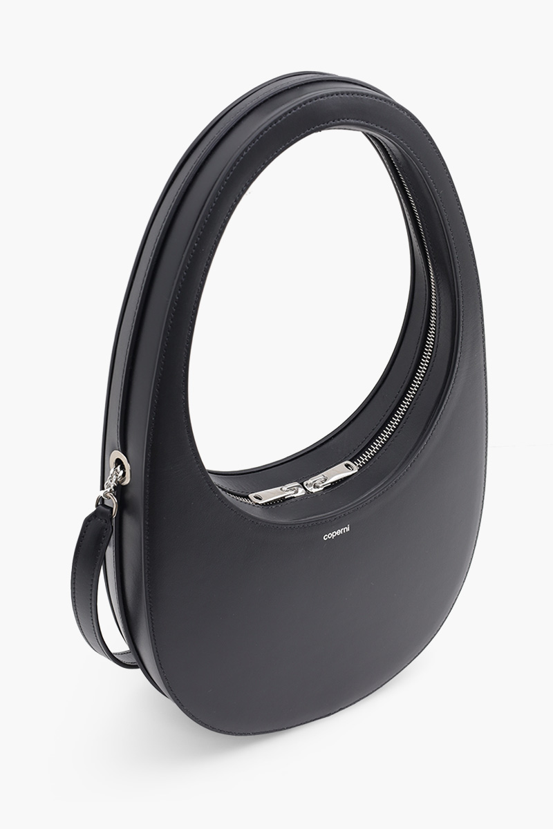 COPERNI Swipe Oval-Shaped Crossbody Bag in Black Calf 2