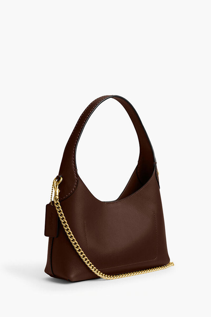 COACH Brooklyn Shoulder Bag 23 in Mapel Natural Grain Leather with Detachabel Chain Strap 1