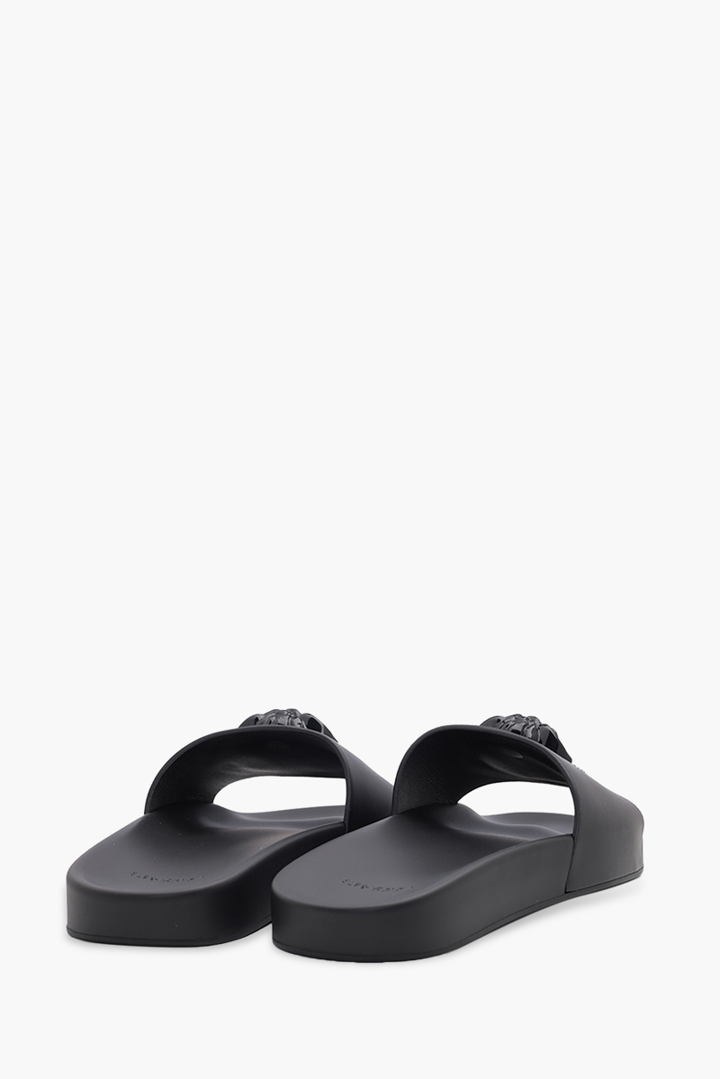 VERSACE Women La Medusa Slide Sandals in Black 2