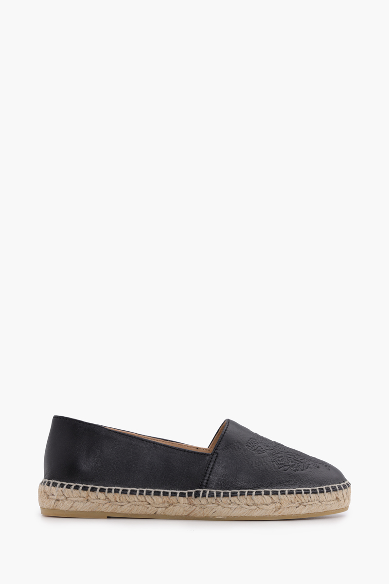 KENZO Women Tiger Espadrilles in Black Lambskin 0