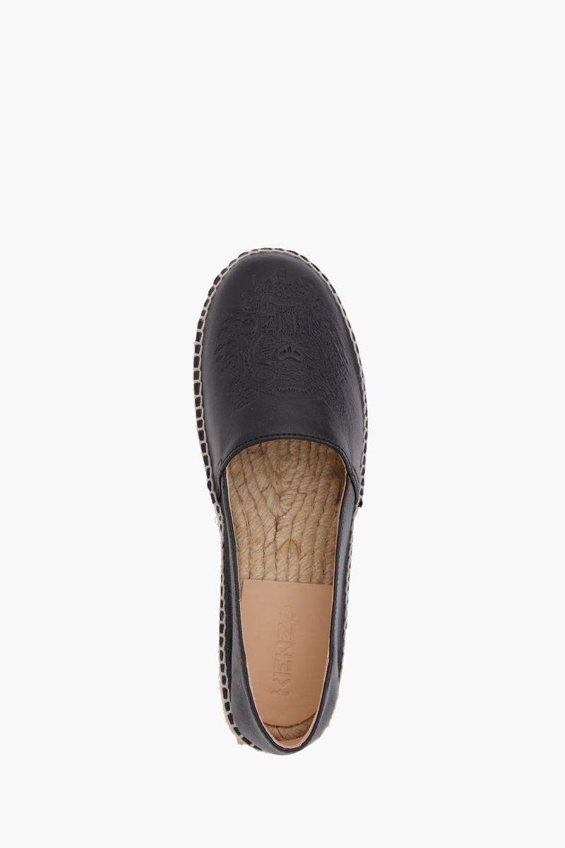 KENZO Women Tiger Espadrilles in Black Lambskin 3