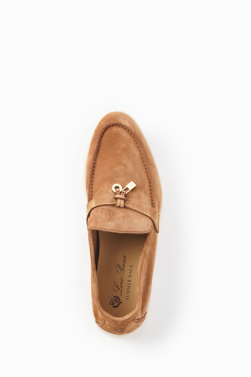LORO PIANA Summer Charm Walk Loafers in Vicona Suede 4