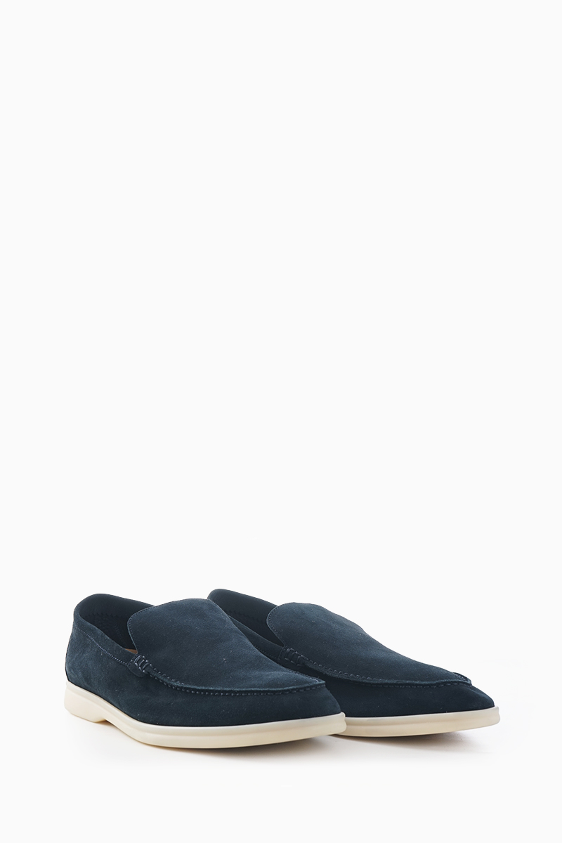 LORO PIANA Summer Walk Loafers in Classic Blue Suede 2