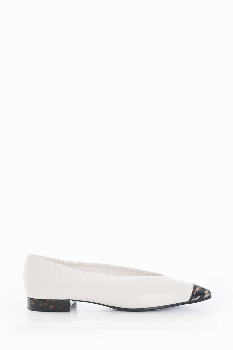 LORO PIANA Rebecca Ballerina Flat in Dark Tortoise Calfskin 0