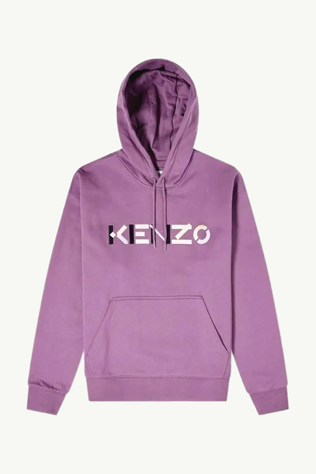 KENZO Men 3D Logo Oversized Sweatshirt in Blackcurrant with Hoodie 0