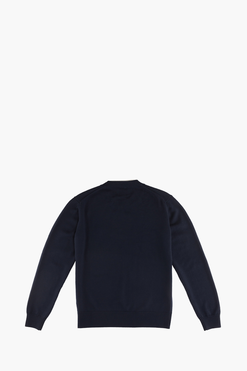KENZO Men Tiger Crest Merino Wool Jumper in Blue Black 1