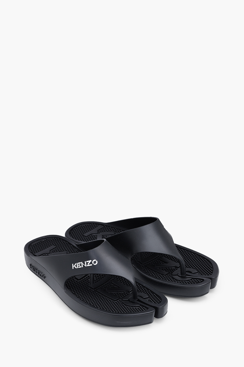 KENZO Women K-Beach Thong Sandals in Black 1