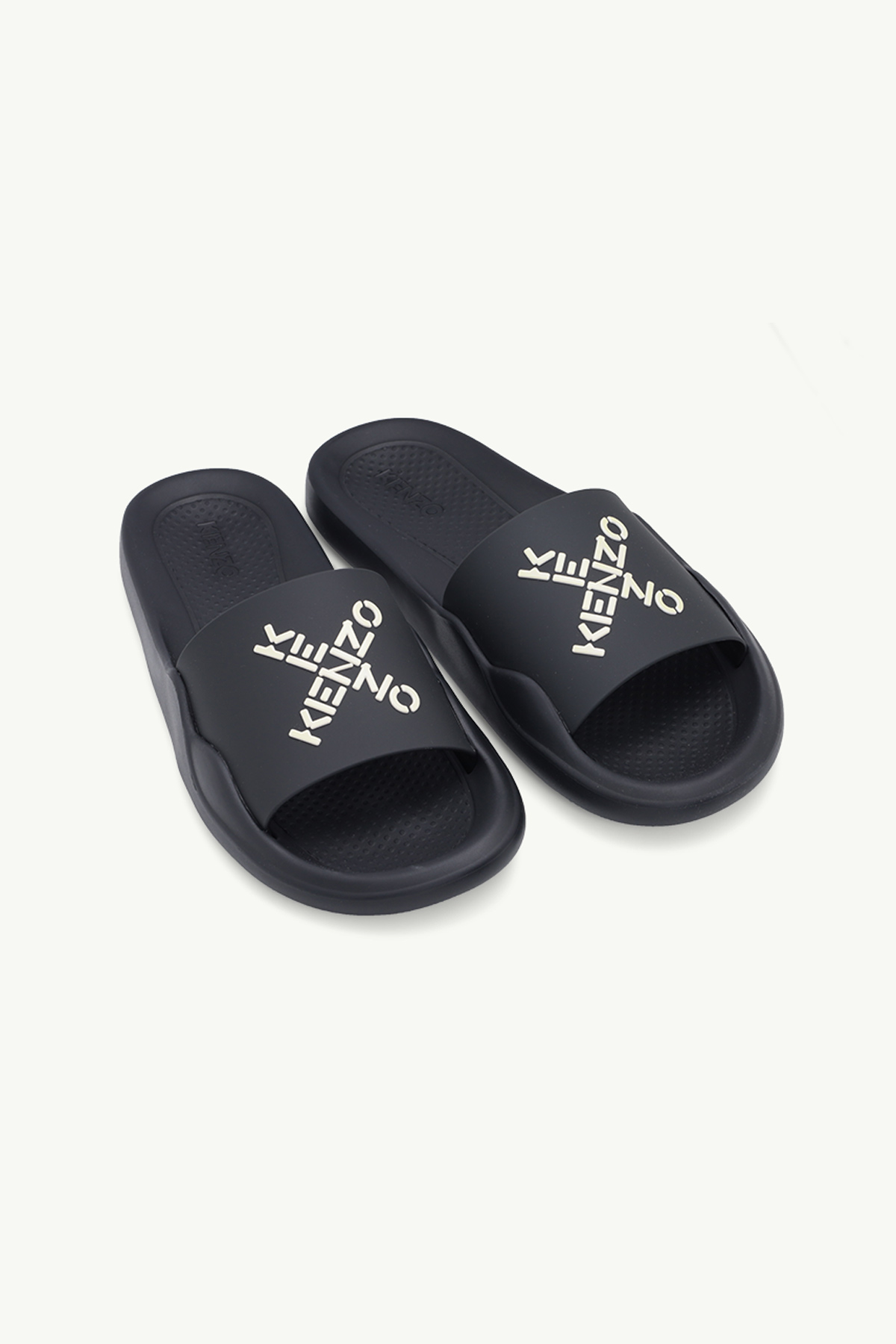 KENZO Women Sport 'Big X' Pool Slides in Black/White 1