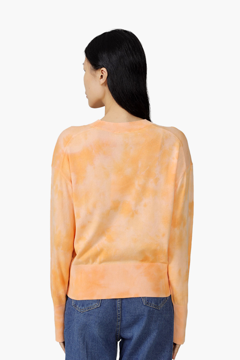 KENZO Women Tiger Crest Tie-Dye Jumper in Light Orange 1