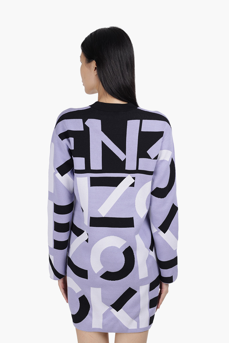 KENZO Dress Women Monogram All Over Logo in Lavender 1