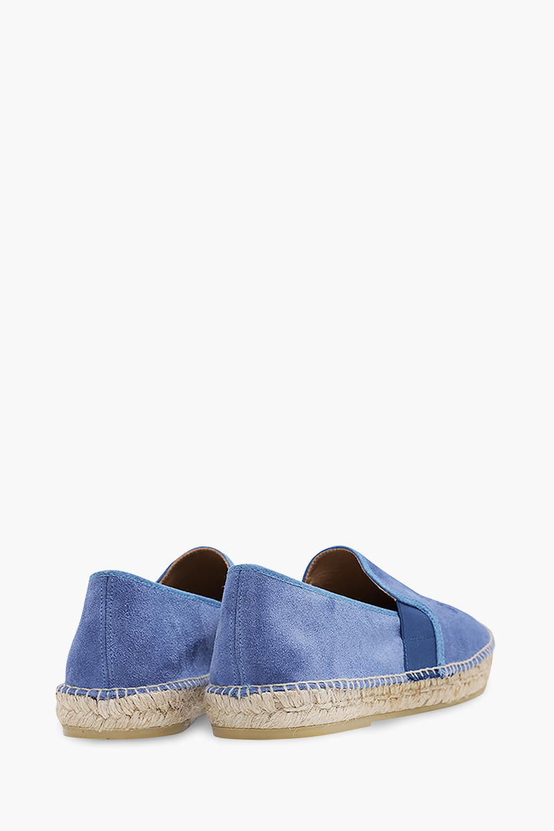 KENZO Men Tiger Espadrilles in Blue Suede with Side 2