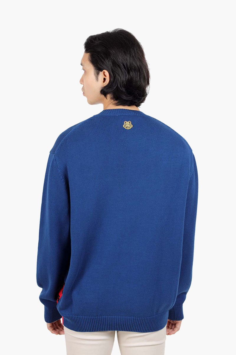 KENZO Men 'Climbing Tiger' Jumper in Duck Blue 1