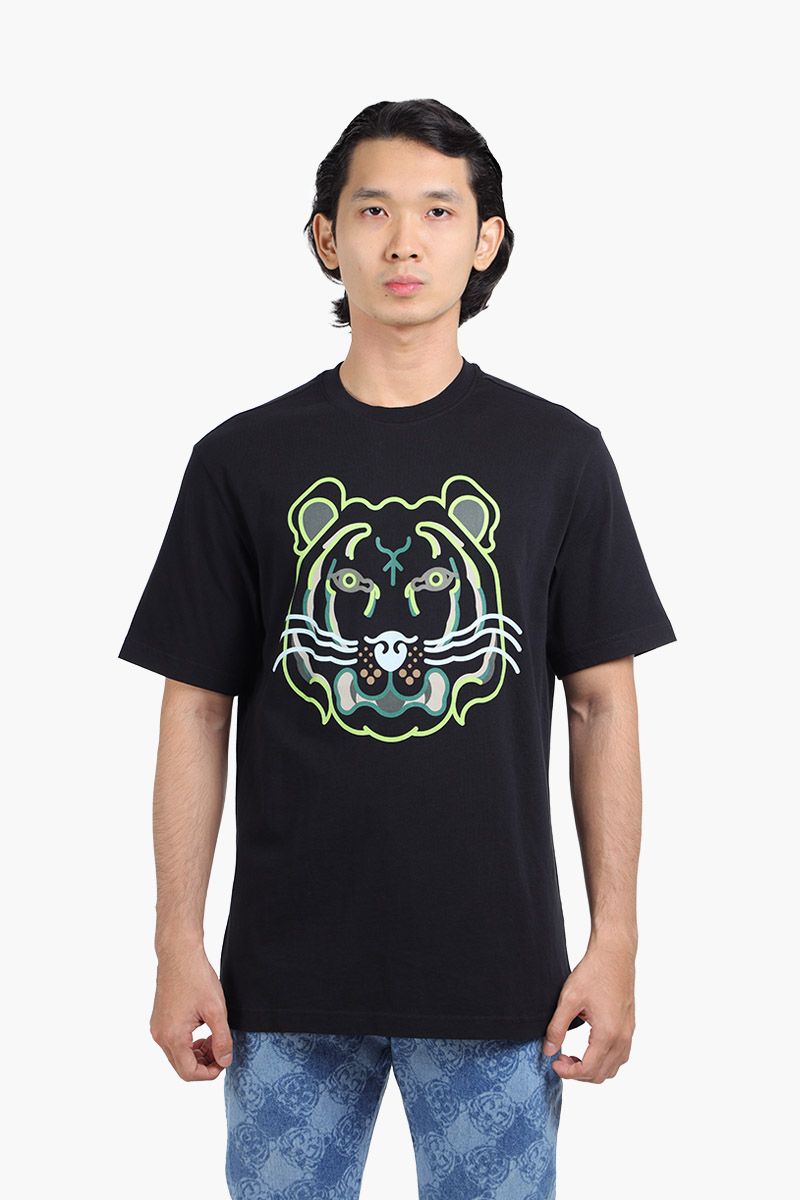 KENZO Men K-Tiger T-Shirt in Black/Green 0