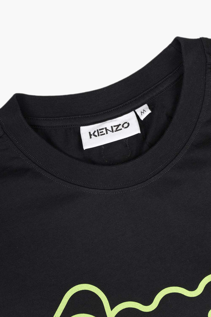 KENZO Men K-Tiger T-Shirt in Black/Green 4