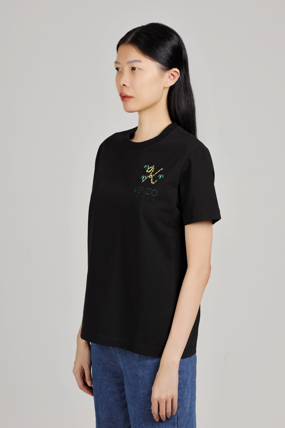 KENZO Women Tiger Tail K Loose Fit T-Shirt in Black 3