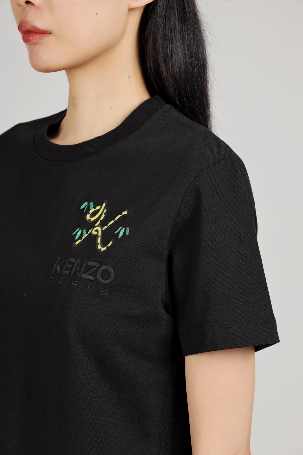 KENZO Women Tiger Tail K Loose Fit T-Shirt in Black 4