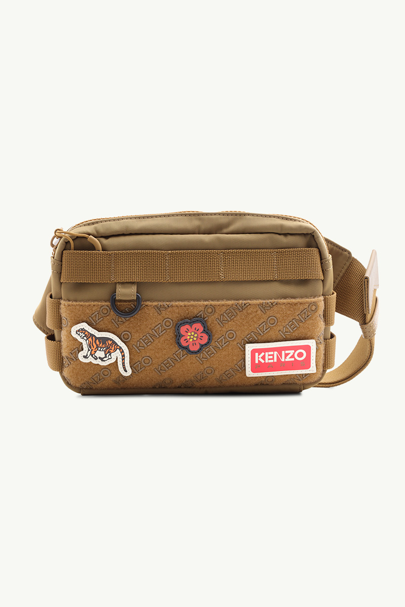 KENZO Logo Jungle Badges Bumbag in Sand 0