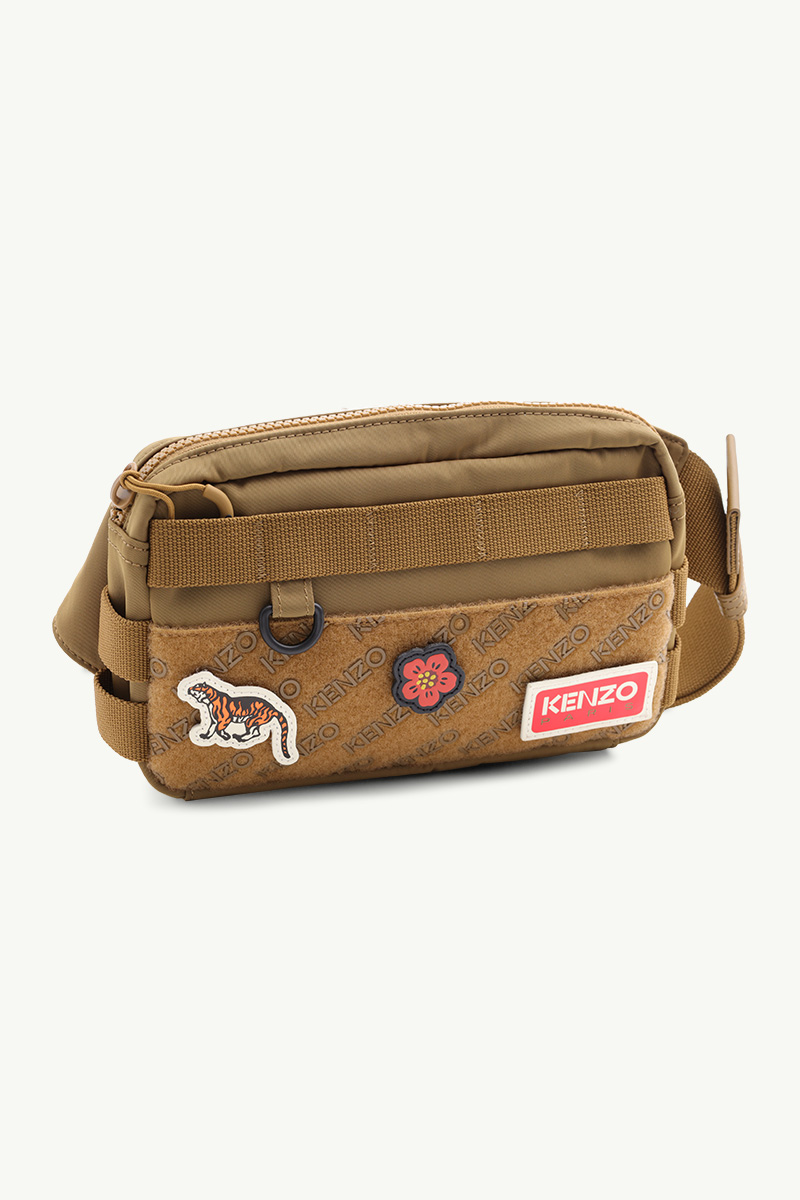 KENZO Logo Jungle Badges Bumbag in Sand 2