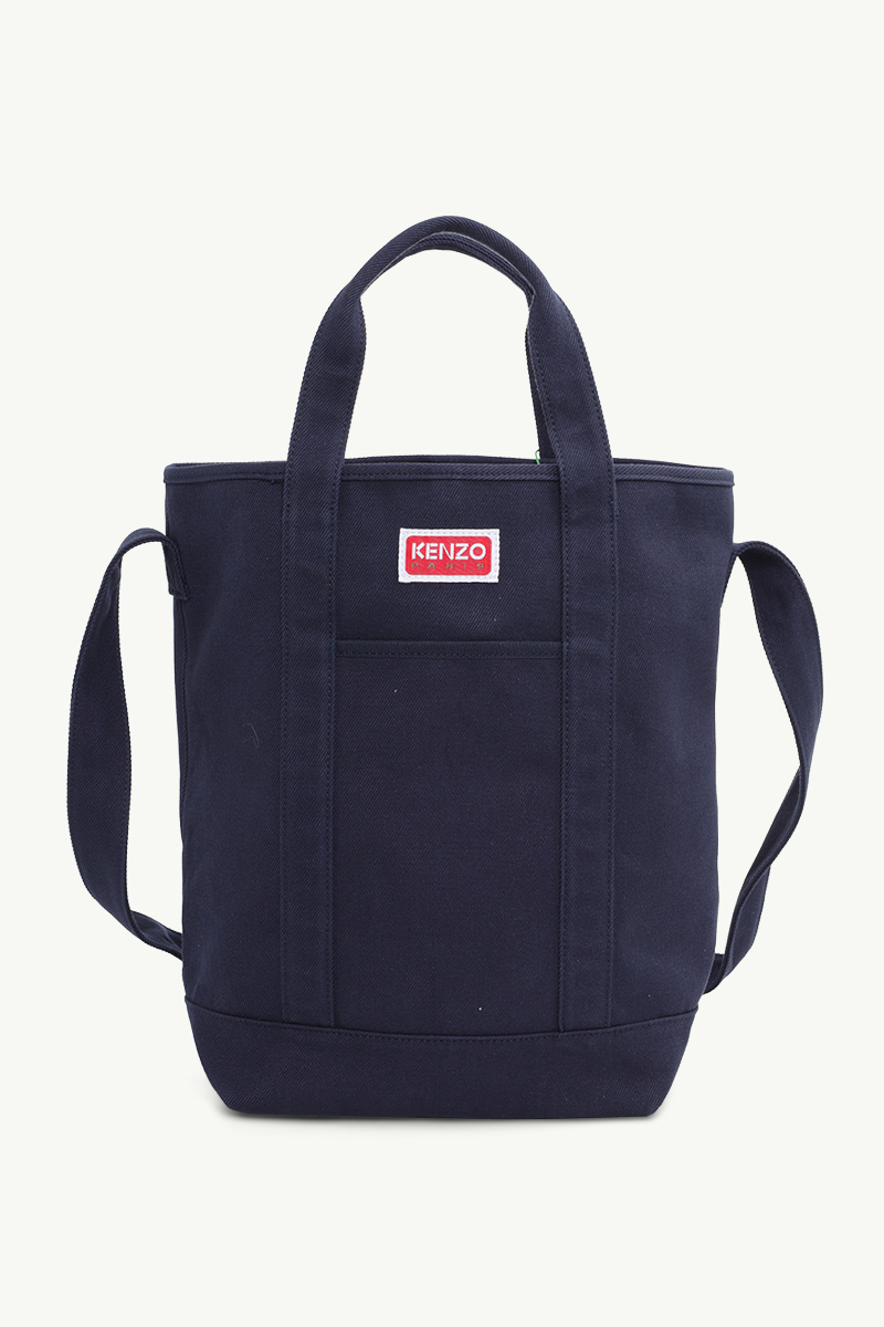 KENZO Men Kenzo Poppy Tote Bag in Navy Blue with Adjustable Strap 0