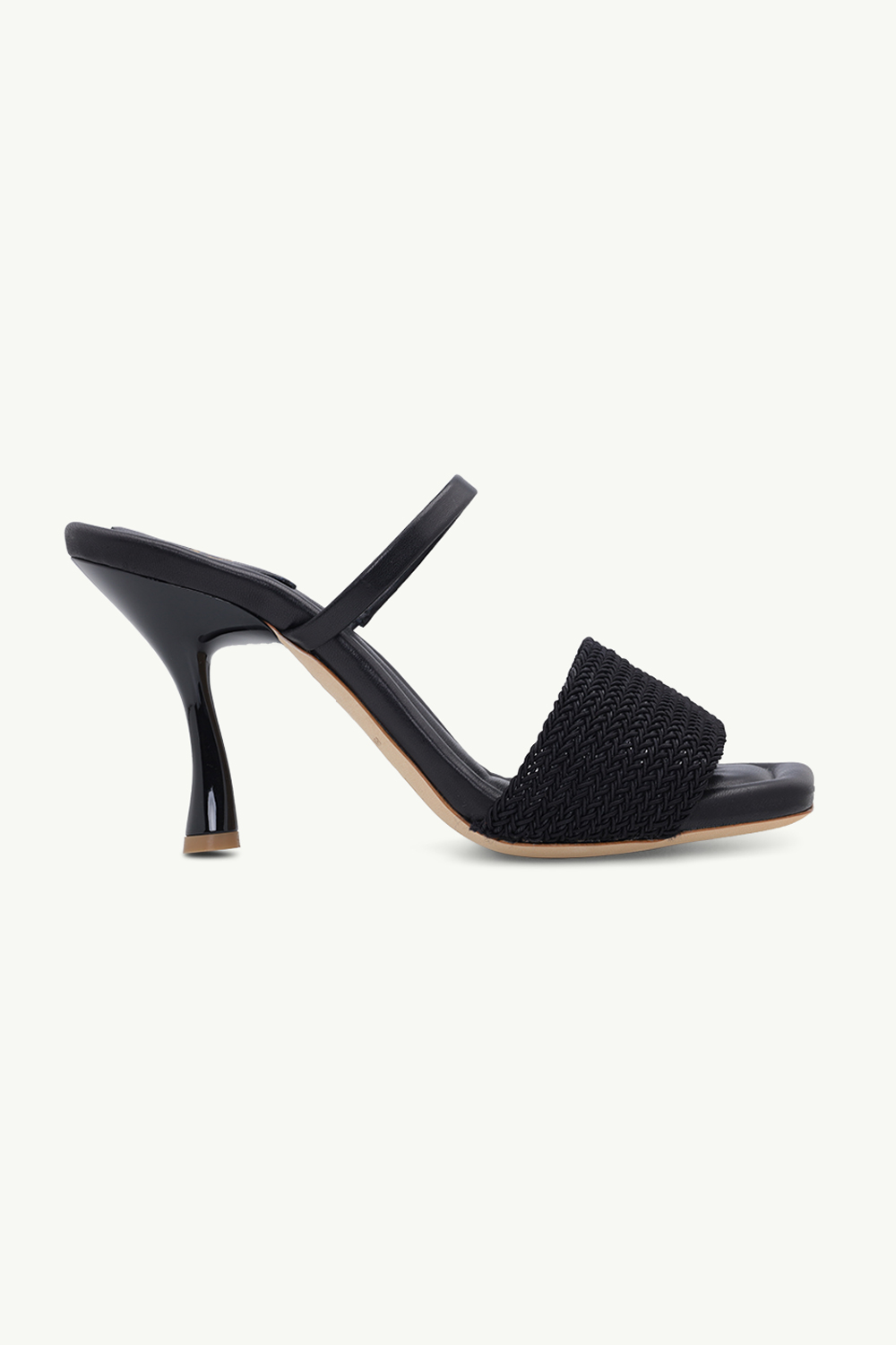 MALONE SOULIERS Frida Square Toe Heeled Sandals in Black/Black 0