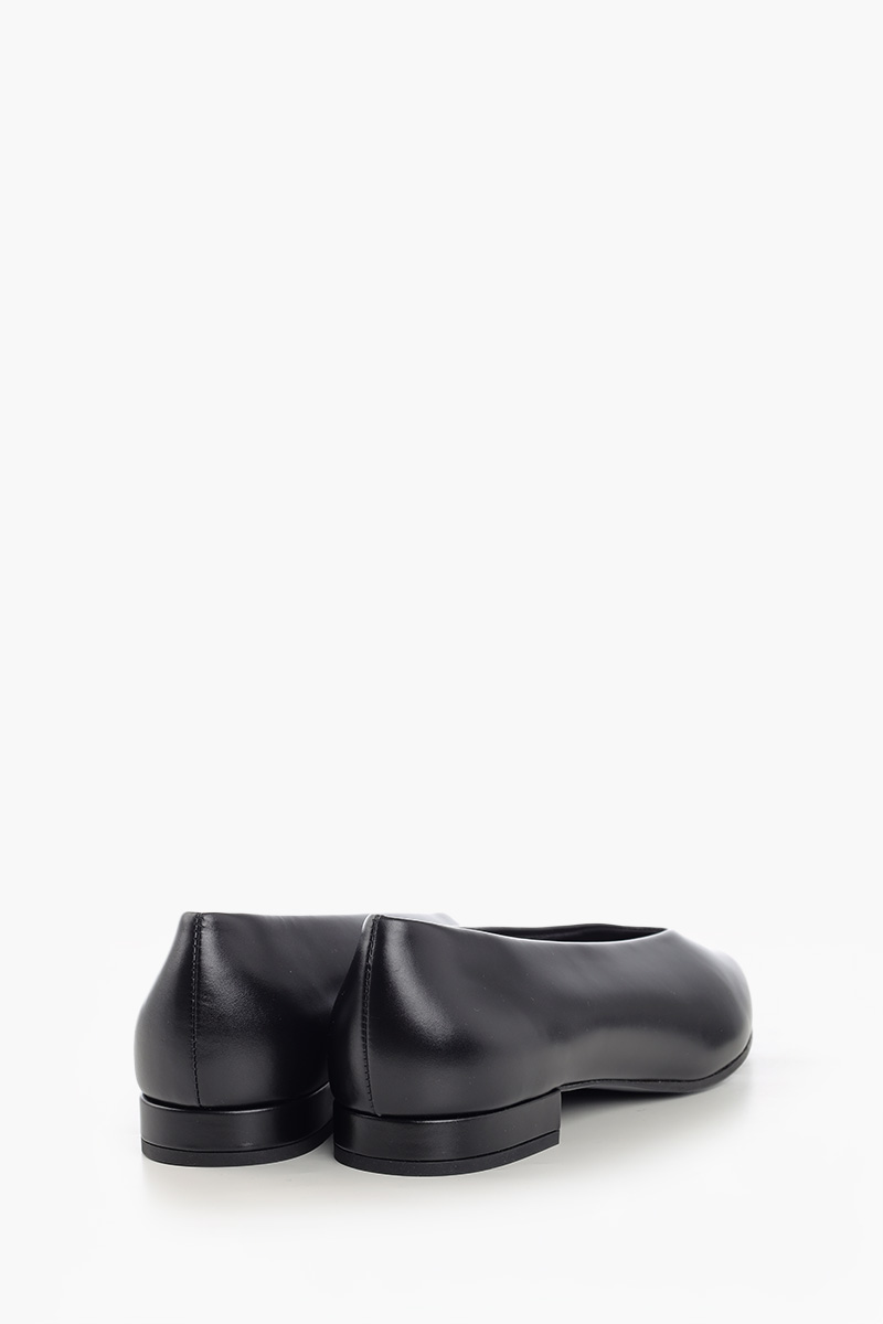 LORO PIANA Rebecca Ballerina 2cm in Black Calfskin 1