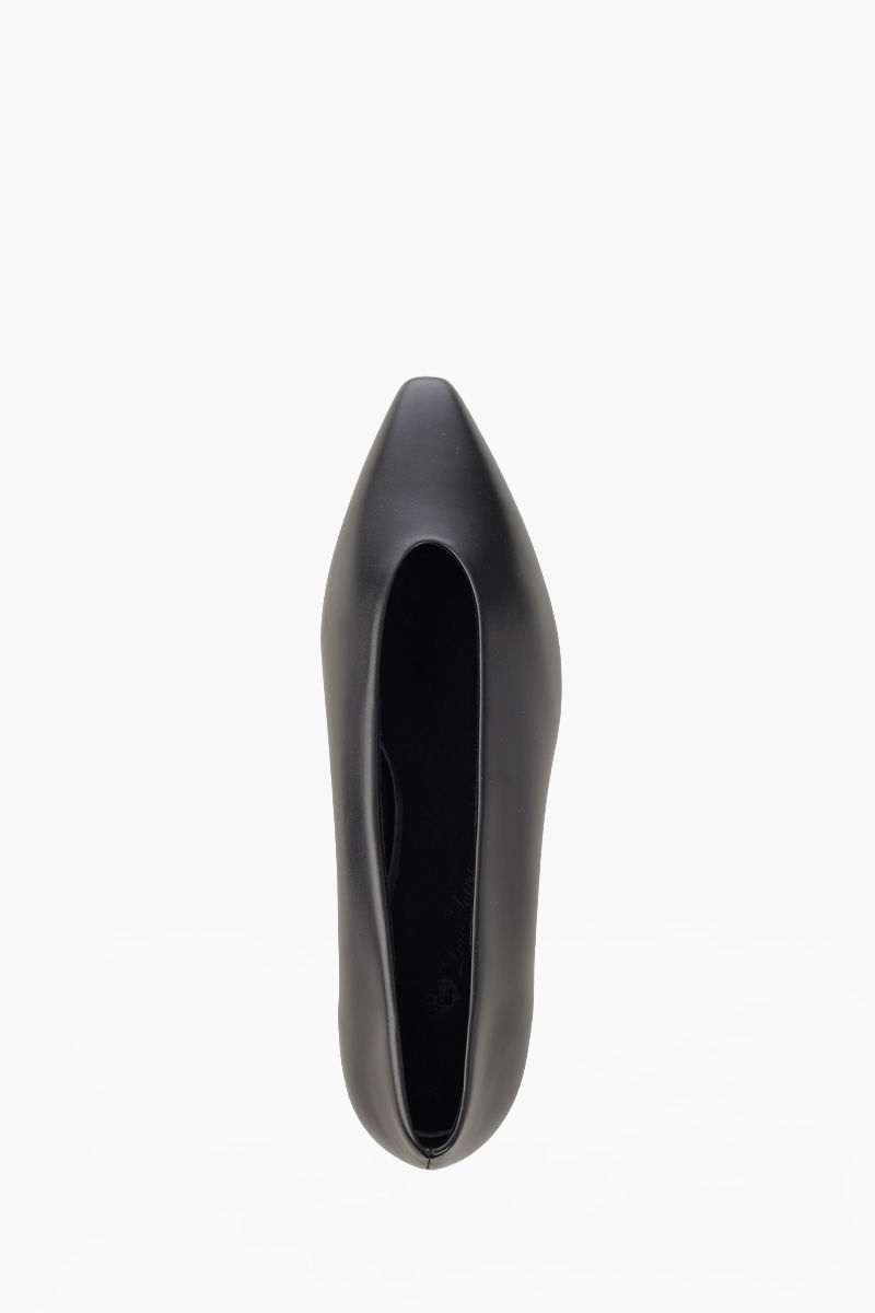 LORO PIANA Rebecca Ballerina 2cm in Black Calfskin 4